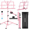 Picture of CAHAYA Sheet Music Stand Folding Music Stand Portable with Carrying Bag for Books Notes Pink CY0204-1
