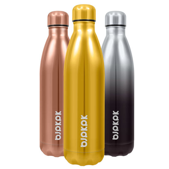 Picture of BJPKPK Water Bottles 25oz Insulated Stainless Steel Water Bottle-BPA Free, Shining Gold