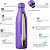 Picture of BJPKPK 25oz Stainless Steel Water Bottles Insulated Water Bottle Travel Sports Metal Water Bottles, Purple Cap