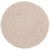 Picture of SHACOS Round Braided Placemats 15 inch Set of 4 Thick Washable Kitchen Table Placemats for Home Wedding Party (T-Beige, 4)