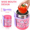 Picture of 10oz Soup Thermo for Hot Food Kids Insulated Food Jar,Thermo Hot Food Lunch Container, Width Mouth Stainless Steel Lunch Box for Kids with Spoon (Pink-Cute Horse)