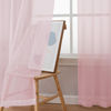 Picture of OWEINE Sheer Curtains 84 Inches Long 2 Panels Set, Rod Pocket Fimly Voile Solid Blush Window Curtain Panels for Living Room Bedroom, Soft Voile Sheer Curtains & Drapes, Total 84 Inches Width