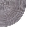 Picture of SHACOS Round Braided Placemats Set of 6 Round Table Mats 15 inch Cotton Washable for Holiday Party (Black Grey, 6)