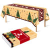 Picture of OHOME Christmas Decorations - Christmas Decorations Indoor Outdoor - Disposable Plastic Christmas Tablecloth | Christmas Party Decorations Favors Supplies for Door Table Decor Backdrop Banner,2 Pack