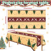 Picture of OHOME Christmas Decorations - Christmas Decorations Indoor Outdoor - Disposable Plastic Christmas Tablecloth | Christmas Party Decorations Favors Supplies for Door Table Decor Backdrop Banner,2 Pack