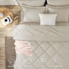 Picture of CozyLux Full Comforter Set with Sheets 7 Pieces Bed in a Bag Beige All Season Bedding Sets with Comforter, Pillow Shams, Flat Sheet, Fitted Sheet and Pillowcases
