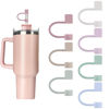 Picture of 7Pcs 0.4in/10mm Diameter Silicone Straw Covers Cap Compatible with Stanley 20 30&40 Oz Cup, Straw Toppers for Stanley 40 Oz Tumbler with Handle, Dust-Proof Straw Caps for Water Bottle