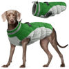 Picture of FUAMEY Dog Coat,Warm Dog Jacket Winter Coat Paded Dog Fleece Vest Reflective Dog Cold Weather Coats with Built in Harness Waterproof Windproof Dog Snow Jacket Clothes with Zipper Green XX-Large