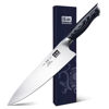 Picture of SHAN ZU 8 inch Japanese Chef Knife, Chefs Knife Kitchen Knives, Japanese Super Steel Sharp Chef's Knives with K133 Ergonomic Handle, Black Tortoise Genbu Series