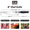 Picture of SHAN ZU 8 inch Japanese Chef Knife, Chefs Knife Kitchen Knives, Japanese Super Steel Sharp Chef's Knives with K133 Ergonomic Handle, Black Tortoise Genbu Series