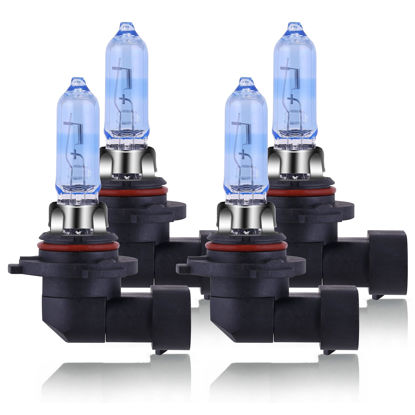 Picture of NEWBROWN 9005 Bulb HB3 Headlight Bulb 9005 Halogen Bulb with Super White Light Long Life Replacement P20D 12V/60W (9005, 4 Pack)