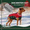 Picture of FUAMEY Dog Winter Jacket,Dog Cold Weather Coats Paded Dog Vest with Harness Built in Pet Warm Clothes Dog Apparel with Back Zipper Dog Water Resistant Coat for Small Medium Large Dogs Christmas 2XL