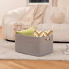 Picture of OIAHOMY 75L Large Blanket Basket, Woven Blanket Storage Basket with Handle, Cotton Rope Basket for Organizing 22”x17”x12”, Blanket Basket living Room, Toy Basket for Nursery, Grey