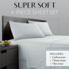Picture of Danjor Linens Twin XL Sheets - Hotel Luxury Essentials Bedding - 4 pc Soft Bedding & Pillowcases Set with Deep Pockets - Breathable Bed Sheets, Wrinkle Free - Ice Blue Sheets