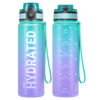 Picture of Sahara Sailor Water Bottles, 17oz Motivational Sports Water Bottle with Time Marker - Times to Drink - Tritan, BPA Free, Wide Mouth Leakproof, Fast Flow Technology with Clean Brush (1 Bottle)