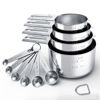 Picture of TILUCK Stainless Steel Measuring Cups & Spoons Set, Cups and Spoons,Kitchen Gadgets for Cooking & Baking (Medium)