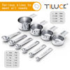 Picture of TILUCK Stainless Steel Measuring Cups & Spoons Set, Cups and Spoons,Kitchen Gadgets for Cooking & Baking (Medium)