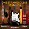 Picture of Guitar Strap For Acoustic Guitar , Electric Guitar and Bass Guitar, Adjustable Woven Flowers Guitar Strap W/ FREE BONUS 2 Picks + Strap Locks + Strap Button. Gift Set For Men & Women Guitar Players