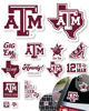 Picture of Texas A&M Stickers (14 Stickers) 2 Large 5" for Car Windows 10 Medium 2.5" for Water Bottles Laptops Phones and 2 Mini Keyboard Decals Texas A&M Gift for Men or Women Football Fans (Texas A&M Aggies)
