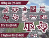 Picture of Texas A&M Stickers (14 Stickers) 2 Large 5" for Car Windows 10 Medium 2.5" for Water Bottles Laptops Phones and 2 Mini Keyboard Decals Texas A&M Gift for Men or Women Football Fans (Texas A&M Aggies)