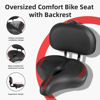 Picture of COOLWUFAN Oversized Bike Seat with Backrest for Peloton Bike, Wide Bicycle Saddle Compatible with Peloton, Road, Exercise, Tricycle, Electric Bike