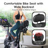 Picture of COOLWUFAN Oversized Bike Seat with Backrest for Peloton Bike, Wide Bicycle Saddle Compatible with Peloton, Road, Exercise, Tricycle, Electric Bike