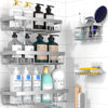 Picture of Moforoco Adhesive Shower Caddy Organizer Shelves Rack - 5 Pack Corner Bathroom Storage Organization, Home & Kitchen Decor Inside RV Accessories, Hanging First Apartment Household Camper Essentials