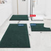 Picture of Smiry Luxury Chenille Bathroom Rugs 24x16, Extra Soft and Absorbent Shaggy Bath Mat, Machine Washable, Non-Slip Plush Carpet Runner for Tub, Shower, and Floor, Home Decor Accessories, Green