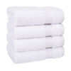 Picture of Cotton Paradise 100% Cotton Turkish Washcloths for Bathroom 4 Piece Soft Absorbent Small Hand Face Towels Fluffy Wash Rags for Body, White Wash Cloths