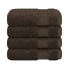 Picture of Cotton Paradise 100% Cotton Turkish Washcloths for Bathroom 4 Piece Soft Absorbent Small Hand Face Towels Fluffy Wash Rags for Body, Brown Wash Cloths