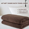 Picture of Cotton Paradise Oversized Bath Sheet, 100% Cotton 40x80 Clearance Bath Towel Sheet, Turkish Extra Large Bath Towel for Bathroom, Brown Bathsheet