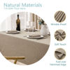 Picture of Veblandy Rectangle Tablecloth Linen Textured Waterproof & Stain Resistant Table Cloth Wrinkle Free Decorative Fabric Farmhouse Table Cover for Dining/Party/Buffet/Wedding, 52 x 70 Inch, Mocha