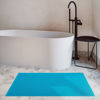 Picture of Cotton Paradise 100% Cotton Non Slip Bath Mats for Bathroom, 20x34 inch Soft Absorbent Quick Dry Machine Washable Floor Bath Mat, Aqua Blue Bath Rug