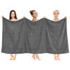 Picture of Cotton Paradise Oversized Bath Sheet, 100% Cotton 40x80 Clearance Bath Towel Sheet, Turkish Extra Large Bath Towel for Bathroom, Dark Gray Bathsheet