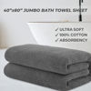 Picture of Cotton Paradise Oversized Bath Sheet, 100% Cotton 40x80 Clearance Bath Towel Sheet, Turkish Extra Large Bath Towel for Bathroom, Dark Gray Bathsheet