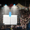 Picture of Music Stand Light, Clip on LED Book Lights, USB and AAA Battery Operated, Reading Lamp in Bed, 4 Brightness Levels, Ideal for Musician, Piano Player, Kids, Travel (Dual Arm, Blue)