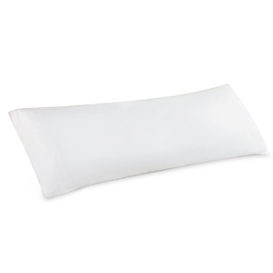 Picture of Bedsure Body Pillow Cover - Rayon Derived from Bamboo, Long Cooling Pillow Cases for Hot Sleepers, Soft & Breathable Body Pillow Pillowcase with Envelope Closure, 1 Pack, White, 20x54 Inches