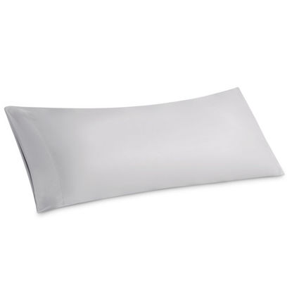 Picture of Bedsure Body Pillow Case Cover - Rayon Made from Bamboo, Long Cooling Pillow Cases, Soft & Breathable Body Pillowcase with Envelope Closure, Gift for Women or Men, Light Grey, 1 Pack, 20x54 Inches