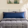 Picture of Bedsure Body Pillow Cover - Rayon Derived from Bamboo, Long Cooling Pillow Cases for Hot Sleepers, Soft & Breathable Body Pillow Pillowcase with Envelope Closure, 1 Pack, Navy, 20x54 Inches