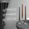 Picture of CANDWAX 10 inch Taper Candles Set of 4 - Dripless Tapered Candles and Unscented Candlesticks - Perfect as Dinner Candles and Household Candles - Brown Candles for Home Decor
