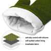 Picture of KEGOUU Oven Mitts and Pot Holders 6pcs Set, Kitchen Oven Glove High Heat Resistant 500 Degree Extra Long Oven Mitts and Potholder with Non-Slip Silicone Surface for Cooking (Olive Drab)