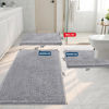 Picture of Smiry Luxury Chenille Bathroom Rugs 24x16, Extra Soft and Absorbent Shaggy Bath Mat, Machine Washable, Non-Slip Plush Carpet Runner for Tub, Shower, and Floor, Home Decor Accessories, Grey