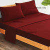 Picture of SONORO KATE Bed Sheet Set Super Soft Microfiber 1800 Thread Count Luxury Egyptian Sheets 16-Inch Deep Pocket，Wrinkle and Hypoallergenic-4 Piece (Burgundy, King)
