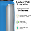 Picture of Fanhaw 20 Oz Insulated Stainless Steel Water Bottle with 1 Lid (Chug Lid) - For Kids, Women, Men | Leak & Sweat Proof with Anti-Dust Lid (Sky Blue)