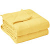 Picture of yescool Weighted Blanket for Adults (17 lbs, 60" x 80", Yellow) Cooling Heavy Blanket for Sleeping Perfect for 160-180 lbs, Queen Size Breathable Blanket with Premium Glass Bead, Machine Washable