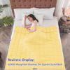 Picture of yescool Weighted Blanket for Adults (17 lbs, 60" x 80", Yellow) Cooling Heavy Blanket for Sleeping Perfect for 160-180 lbs, Queen Size Breathable Blanket with Premium Glass Bead, Machine Washable