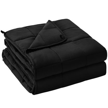 Picture of yescool Weighted Blanket for Adults (15 lbs, 60" x 80", Pink Grey) Cooling Heavy Blanket for Sleeping Perfect for 140-160 lbs, Queen Size Breathable Blanket with Premium Glass Bead, Machine Washable