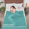 Picture of yescool Weighted Blanket for Adults (12 lbs, 60" x 80", Teal) Cooling Heavy Blanket for Sleeping Perfect for 110-130 lbs, Queen Size Breathable Blanket with Premium Glass Bead, Machine Washable