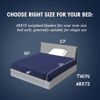 Picture of yescool Weighted Blanket for Adults (10 lbs, 48" x 72", Blue) Cooling Heavy Blanket for Sleeping Perfect for 90-110 lbs, Twin Size Breathable Blanket with Premium Glass Bead, Machine Washable