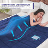 Picture of yescool Weighted Blanket for Adults (10 lbs, 48" x 72", Blue) Cooling Heavy Blanket for Sleeping Perfect for 90-110 lbs, Twin Size Breathable Blanket with Premium Glass Bead, Machine Washable
